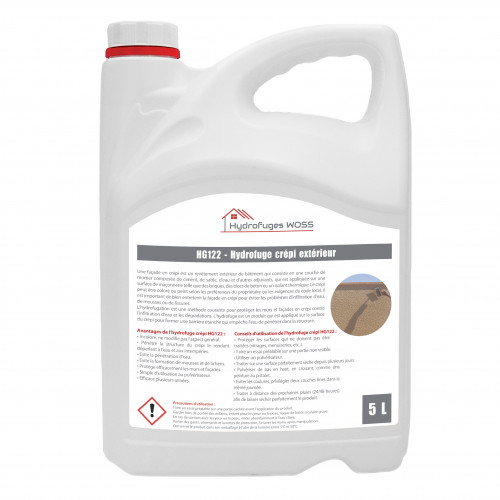 HG122 - Hydrofuge crépi extérieur 5 litres