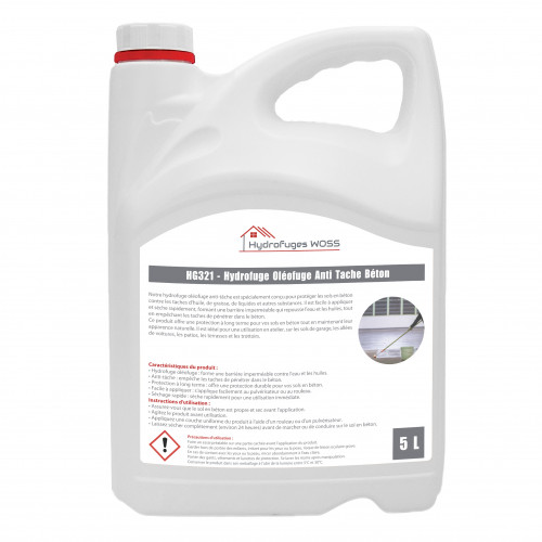 HG321 - Hydrofuge Oleofuge Anti Tache Béton - 15 litres